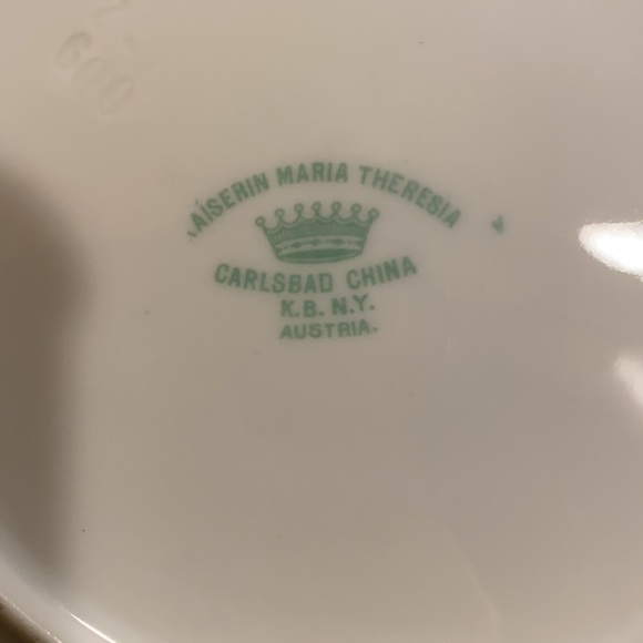 ELEGANT Kaiserin Maria Theresia Carlsbad China Austria Set of 6 Side Plates - Picture 4 of 5